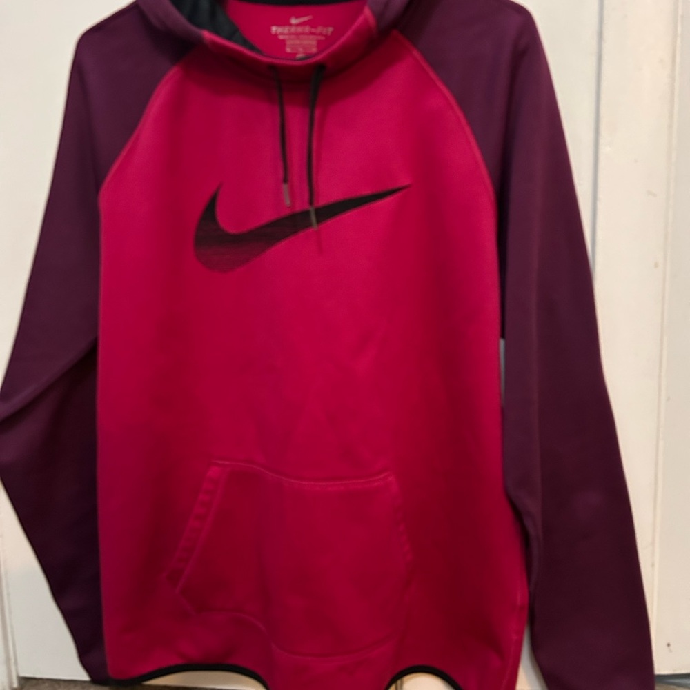 Nike Pink and Purple Sweatshirt Vibrant Two-Tone Design XL hoodie
